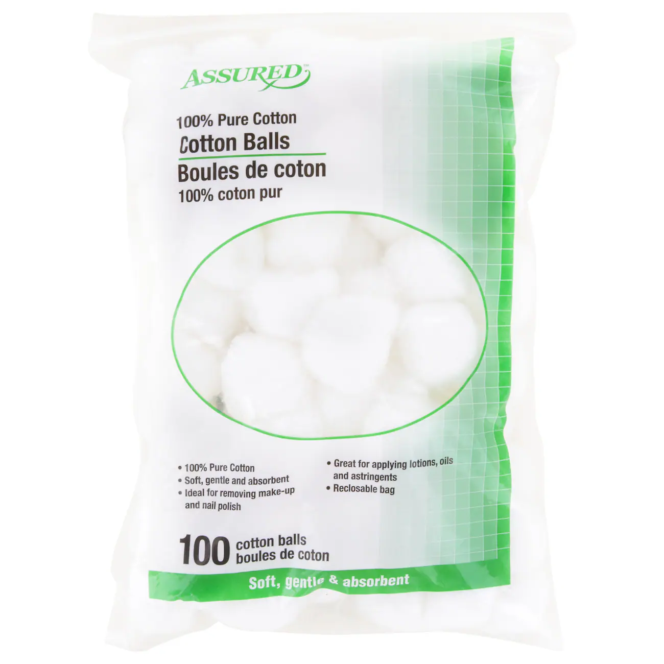 [DT] Assured Cotton Balls, 100-ct. Bags