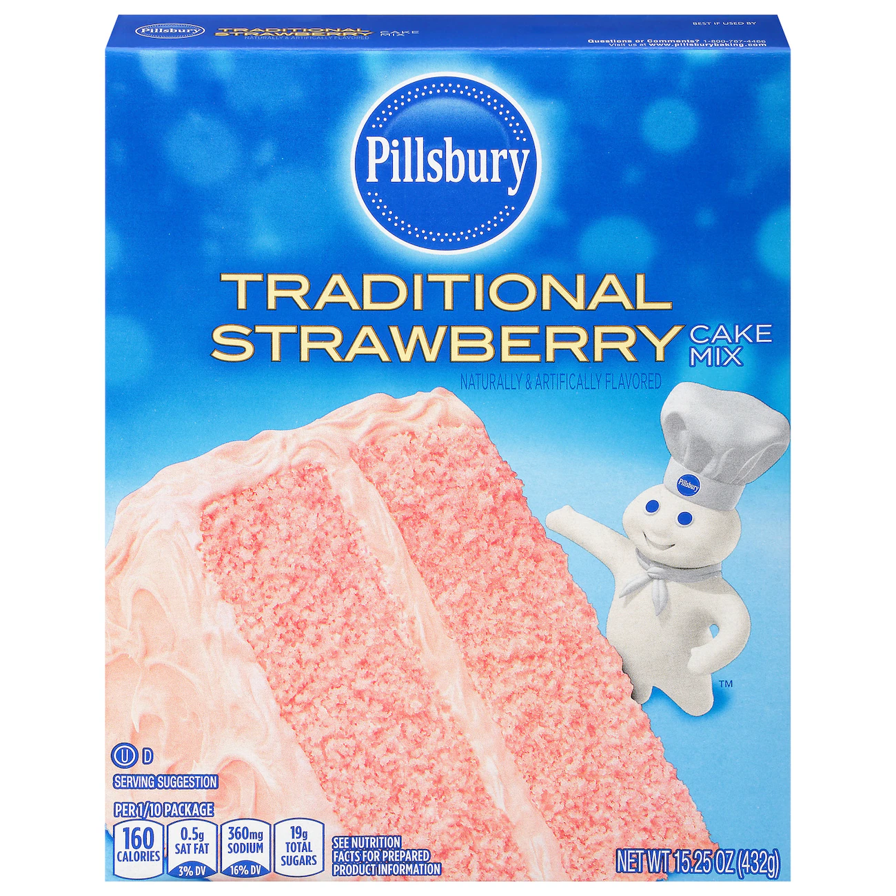 [DT] Pillsbury Strawberry Cake Mix, 15.25 oz.