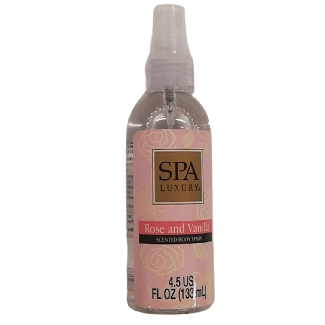 Spa Luxury Rose and Vanilla Scented Body Spray Mist 4.5oz