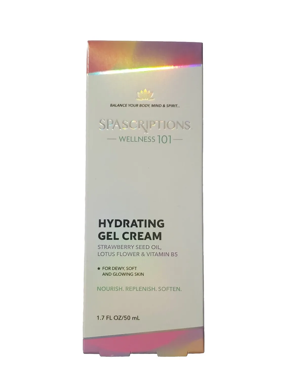 Spascriptions Wellness 101 Hydrating Gel Cream Vitamin B5 Glowing Skin 1.7 oz.