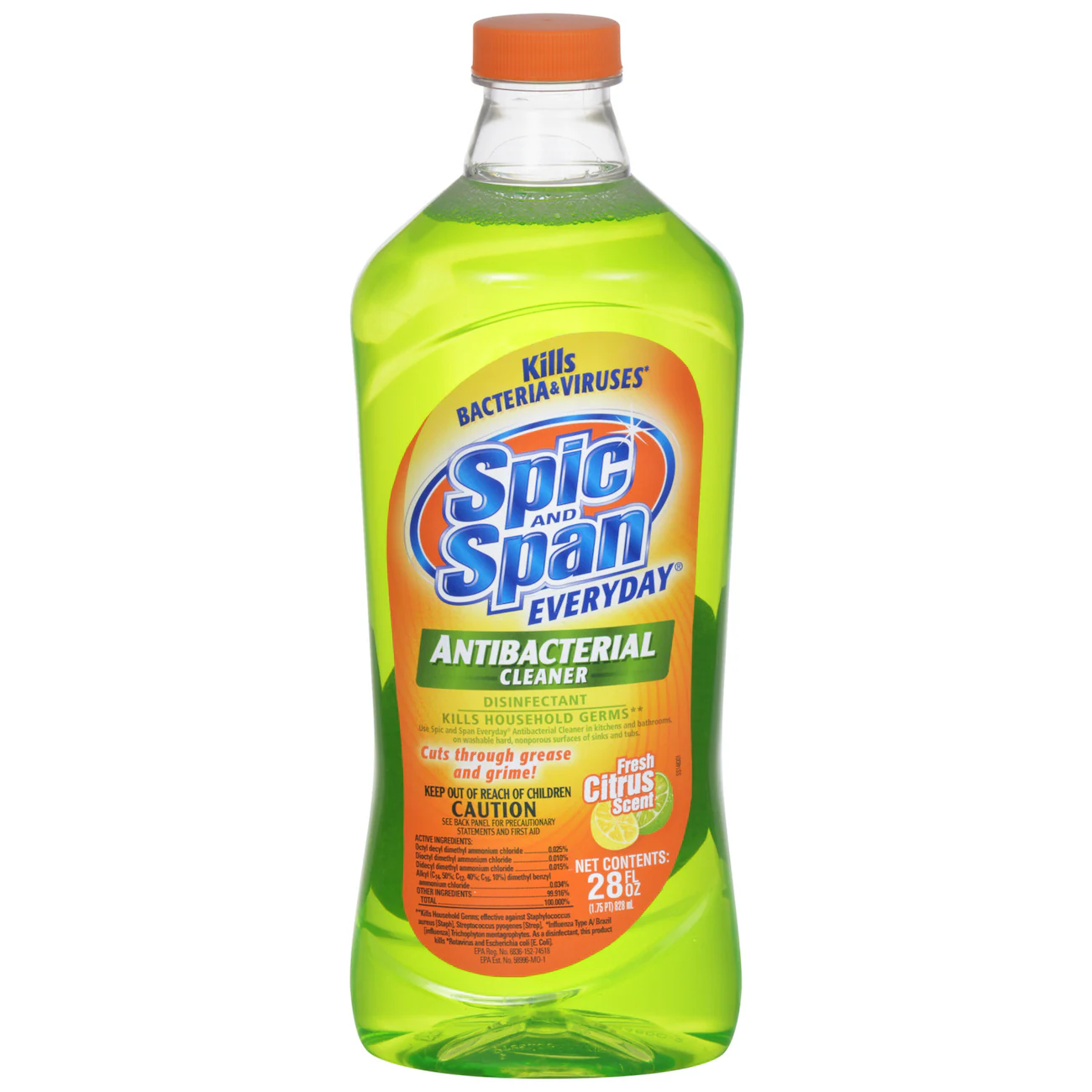 Spic and Span Everyday Antibacterial cleaner lemon scent 591ml