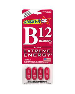 Stacker 2 B-12 Plus Extreme Energy Capsules, 4 Ct