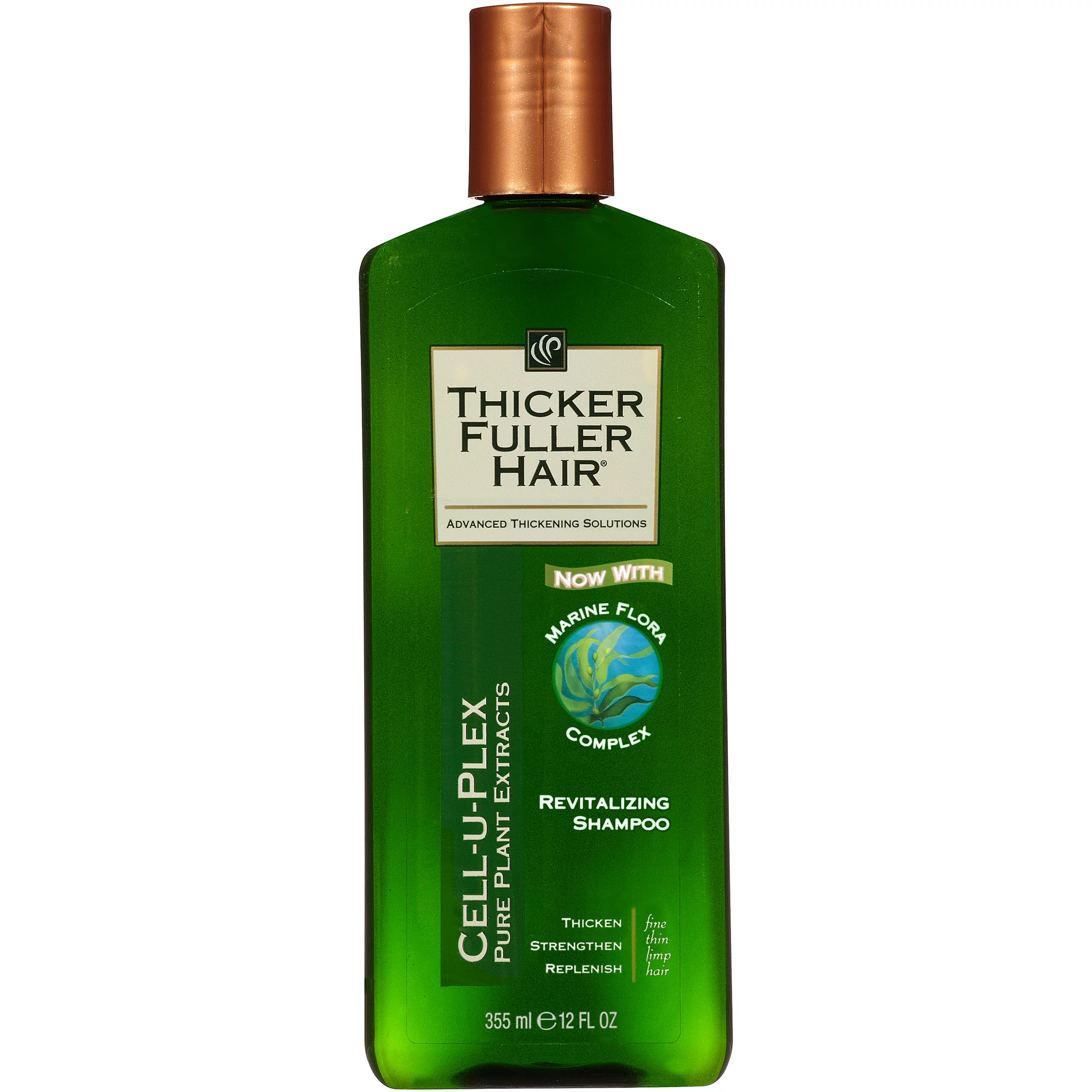 Thicker Fuller Hair Cell-U-Plex Thickening & Nourishing Daily Shampoo, 12 fl oz