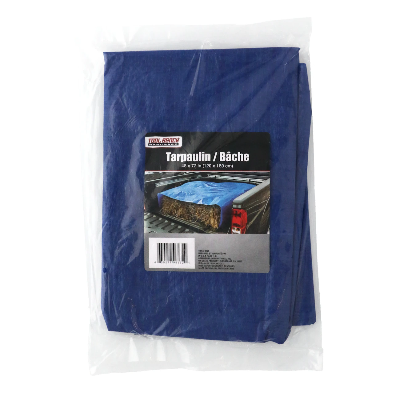 Tool Bench Hardware Blue Plastic Tarps, 4x6 ft.