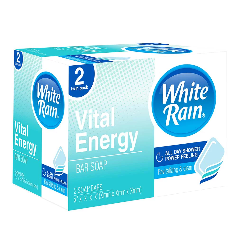 White Rain 2 twin pack soap bar - Vital Energy - 8 oz (230g)