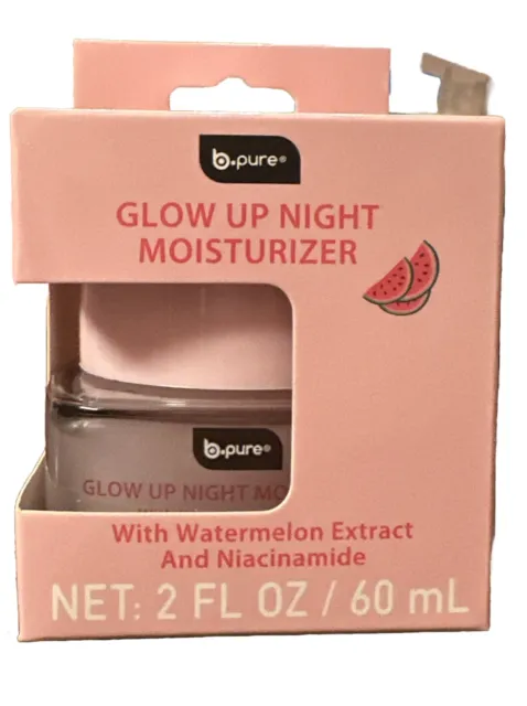 b.pure Glow Up Night Moisturizer With Watermelon Extract and Niacinamide 2 oz