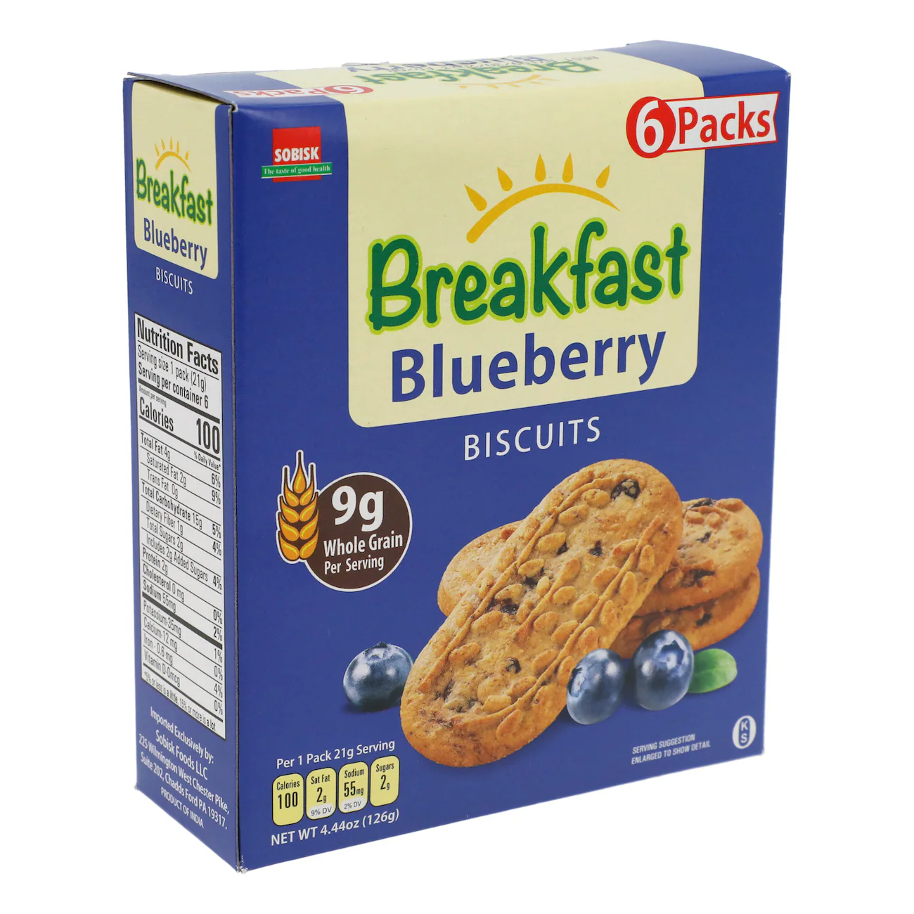 Blueberry Breakfast Biscuits, 6-ct. Packs