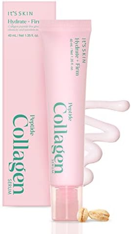 It's Skin Peptide Collagen Serum 1.35 fl oz | Fine Lines and Wrinkles Serum | Organic Skin Care & Hydrating Serum for Face | Collagen Firming Serum for Dry Skin | Korean Skin Care Collagen Face Serum
