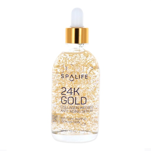 SpaLife Nourishing Anti-Aging Gold & Silver Serums (Anti-Aging 24k Gold & Collagen) 110 ML(3.7 oz)