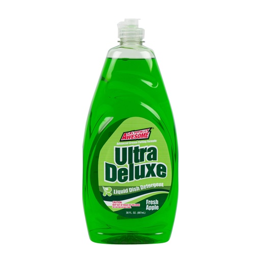 Awesome Products LA's TOTALLY AWESOME Ultra Deluxe Dish Detergent, 30 oz(887ml), Liquid, Vert