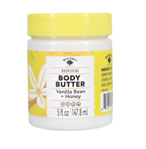 Bolero -  Body Butter - Vanilla Bean + Honey 5fl oz (147.8ml) 