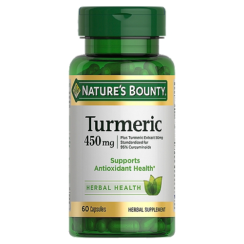 Nature's Bounty - Turmeric Herbal Supplement, 450 mg, 60 count